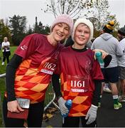 12 November 2023; Aisling and Cathal Sheridan after the Remembrance Run 5K, supported by Silver Stream Healthcare, at the Phoenix Park in Dublin. Photo by Brendan Moran/Sportsfile