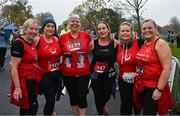 12 November 2023; Members of Drogheda and District Athletics club, from left, Margo Duffy, Mairead O'Connell, Carmel Bergin, Fiona Gogarty, Geraldine Reolly and Mary Reilly during the Remembrance Run 5K, supported by Silver Stream Healthcare, at the Phoenix Park in Dublin. Photo by Brendan Moran/Sportsfile