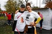 12 November 2023; Alannah Wallace, left, and Sharon Keegan, who ran in memory of Al Keegan, during the Remembrance Run 5K, supported by Silver Stream Healthcare, at the Phoenix Park in Dublin. Photo by Brendan Moran/Sportsfile