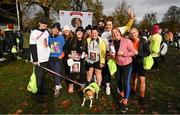 12 November 2023; Participants including Alannah Wallace and Sharon Keegan, who ran in memory of Al Keegan, during the Remembrance Run 5K, supported by Silver Stream Healthcare, at the Phoenix Park in Dublin. Photo by Brendan Moran/Sportsfile