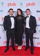 11 November 2023; Canoeists Sam Curtis, Jenny Egan and Noel Hendrick in attendance at the Team Ireland Olympic Ball at the Mansion House in Dublin. The event was a joint celebration of the brilliant performances of Team Ireland athletes at the European Games this summer, as well as the announcement of the winners of the Olympic Federation of Ireland Annual Awards. The event was attended by the Minister for Tourism, Culture, Arts, Gaeltacht, Sport and Media, Catherine Martin TD, Minister of State for Sport and Physical Education, Thomas Byrne TD, Olympic medallists, European Games athletes, Team Ireland Sponsors and Partners, Sport Ireland and the wider Olympic family. Photo by Brendan Moran/Sportsfile