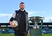 14 November 2023; Athlone Town head coach Ciarán Kilduff poses for a portrait during a media day at Tallaght Stadium in Dublin, ahead of the Sports Direct Women's FAI Cup Final between Athlone Town FC v Shelbourne FC. Photo by Ben McShane/Sportsfile