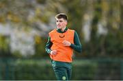 14 November 2023; Andrew Moran during a Republic of Ireland training session at the FAI National Training Centre in Abbotstown, Dublin. Photo by Stephen McCarthy/Sportsfile