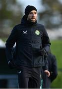 14 November 2023; Shane Duffy during a Republic of Ireland training session at the FAI National Training Centre in Abbotstown, Dublin. Photo by Stephen McCarthy/Sportsfile