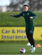 14 November 2023; Dara O'Shea during a Republic of Ireland training session at the FAI National Training Centre in Abbotstown, Dublin. Photo by Stephen McCarthy/Sportsfile