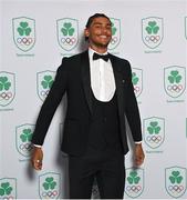 11 November 2023; Reece Ademola in attendance at the Team Ireland Olympic Ball at the Mansion House in Dublin. The event was a joint celebration of the brilliant performances of Team Ireland athletes at the European Games this summer, as well as the announcement of the winners of the Olympic Federation of Ireland Annual Awards. The event was attended by the Minister for Tourism, Culture, Arts, Gaeltacht, Sport and Media, Catherine Martin TD, Minister of State for Sport and Physical Education, Thomas Byrne TD, Olympic medallists, European Games athletes, Team Ireland Sponsors and Partners, Sport Ireland and the wider Olympic family. Photo by David Fitzgerald/Sportsfile