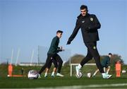 15 November 2023; Troy Parrott during a Republic of Ireland training session at the FAI National Training Centre in Abbotstown, Dublin. Photo by Stephen McCarthy/Sportsfile