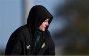 15 November 2023; Evan Ferguson during a Republic of Ireland training session at the FAI National Training Centre in Abbotstown, Dublin. Photo by Stephen McCarthy/Sportsfile