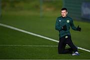 15 November 2023; Josh Cullen during a Republic of Ireland training session at the FAI National Training Centre in Abbotstown, Dublin. Photo by Stephen McCarthy/Sportsfile