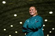 17 November 2023; Vikki Wall poses for a portrait during the Ireland media day ahead of the HSBC SVNS Season at the IRFU High Performance Centre in Dublin. Photo by Ben McShane/Sportsfile