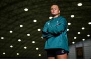 17 November 2023; Vikki Wall poses for a portrait during the Ireland media day ahead of the HSBC SVNS Season at the IRFU High Performance Centre in Dublin. Photo by Ben McShane/Sportsfile