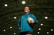 17 November 2023; Vikki Wall poses for a portrait during the Ireland media day ahead of the HSBC SVNS Season at the IRFU High Performance Centre in Dublin. Photo by Ben McShane/Sportsfile