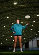 17 November 2023; Vikki Wall poses for a portrait during the Ireland media day ahead of the HSBC SVNS Season at the IRFU High Performance Centre in Dublin. Photo by Ben McShane/Sportsfile