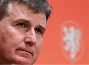 17 November 2023; Manager Stephen Kenny during a Republic of Ireland press conference at Johan Cruijff ArenA in Amsterdam, Netherlands. Photo by Stephen McCarthy/Sportsfile