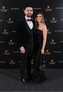 17 November 2023; Padraig Hampsey of Tyrone and Olivia Quinn on arrival at the 2023 PwC GAA/GPA All-Star Awards at the RDS in Dublin. Photo by Seb Daly/Sportsfile