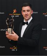 17 November 2023; Diarmaid Byrnes of Limerick with his PwC GAA/GPA All-Star Award during the 2023 PwC GAA/GPA All-Star Awards at the RDS in Dublin. Photo by David Fitzgerald/Sportsfile