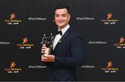17 November 2023; Kyle Hayes of Limerick with his PwC GAA/GPA All-Star Award during the 2023 PwC GAA/GPA All-Star Awards at the RDS in Dublin. Photo by David Fitzgerald/Sportsfile