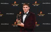17 November 2023; Conor Whelan of Galway with his PwC GAA/GPA All-Star Award during the 2023 PwC GAA/GPA All-Star Awards at the RDS in Dublin. Photo by David Fitzgerald/Sportsfile