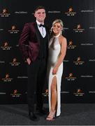 17 November 2023; Jordan Flynn of Mayo and Jessie Brown on arrival at the 2023 PwC GAA/GPA All-Star Awards at the RDS in Dublin. Photo by Seb Daly/Sportsfile