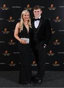 17 November 2023; Gavin White of Kerry and Tara Casey on arrival at the 2023 PwC GAA/GPA All-Star Awards at the RDS in Dublin. Photo by Seb Daly/Sportsfile