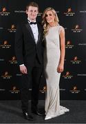 17 November 2023; Brendan Rogers of Derry and Bríd McGourty on arrival at the 2023 PwC GAA/GPA All-Star Awards at the RDS in Dublin. Photo by Seb Daly/Sportsfile