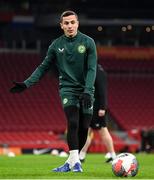 17 November 2023; Josh Cullen during a Republic of Ireland training session at Johan Cruijff ArenA in Amsterdam, Netherlands. Photo by Stephen McCarthy/Sportsfile
