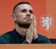 17 November 2023; Alan Browne during a Republic of Ireland press conference at Johan Cruijff ArenA in Amsterdam, Netherlands. Photo by Stephen McCarthy/Sportsfile