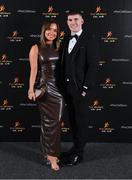 17 November 2023; Lee Gannon of Dublin and Laura Ambrosetti on arrival at the 2023 PwC GAA/GPA All-Star Awards at the RDS in Dublin. Photo by Seb Daly/Sportsfile