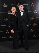 17 November 2023; Adam Hogan of Clare and Laoise Mescal on arrival at the 2023 PwC GAA/GPA All-Star Awards at the RDS in Dublin. Photo by Seb Daly/Sportsfile