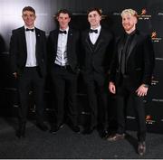 17 November 2023; Limerick players, left to right, David Reidy, Nickie Quaid, Barry Nash, and Cian Lynch on arrival at the 2023 PwC GAA/GPA All-Star Awards at the RDS in Dublin. Photo by Seb Daly/Sportsfile