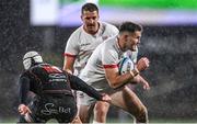 17 November 2023; Jacob Stockdale of Ulster in action against Quan Horn of Emirates Lions during the United Rugby Championship match between Ulster and Emirates Lions at Kingspan Stadium in Belfast. Photo by Ramsey Cardy/Sportsfile