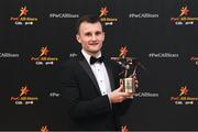 17 November 2023; Tom O’Sullivan of Kerry with his PwC GAA/GPA All-Star Award during the 2023 PwC GAA/GPA All-Star Awards at the RDS in Dublin. Photo by David Fitzgerald/Sportsfile