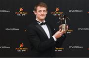 17 November 2023; Brendan Rogers of Derry with his PwC GAA/GPA All-Star Award during the 2023 PwC GAA/GPA All-Star Awards at the RDS in Dublin. Photo by David Fitzgerald/Sportsfile