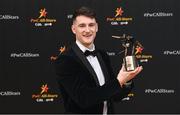 17 November 2023; Gareth McKinless of Derry with his PwC GAA/GPA All-Star Award during the 2023 PwC GAA/GPA All-Star Awards at the RDS in Dublin. Photo by David Fitzgerald/Sportsfile