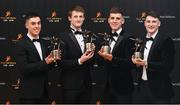 17 November 2023; Derry award winners, left to right, Conor McCluskey, Brendan Rogers, Shane McGuigan, and Gareth McKinless, with their PwC GAA/GPA All-Star Awards during the 2023 PwC GAA/GPA All-Star Awards at the RDS in Dublin. Photo by David Fitzgerald/Sportsfile