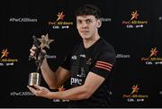 17 November 2023; David Clifford of Kerry with his PwC GAA/GPA Footballer of the Year award during the 2023 PwC GAA/GPA All-Star Awards at the RDS in Dublin. Photo by David Fitzgerald/Sportsfile