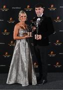 17 November 2023; Aaron Gillane of Limerick and Róisín Ambrose during the 2023 PwC GAA/GPA All-Star Awards at the RDS in Dublin. Photo by Seb Daly/Sportsfile