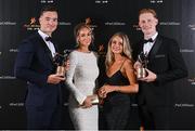 17 November 2023; Kyle Hayes and William O'Donoghue of Limerick with Claire Fitzgerald and Gemma Cowen during the 2023 PwC GAA/GPA All-Star Awards at the RDS in Dublin. Photo by Seb Daly/Sportsfile