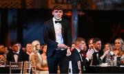 17 November 2023; David Clifford of Kerry makes his way to the stage to receive his PwC GAA/GPA All-Star award during the 2023 PwC GAA/GPA All-Star Awards at the RDS in Dublin. Photo by Brendan Moran/Sportsfile