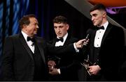 17 November 2023; Seán O’Shea of Kerry is interviewed by MC Marty Morrissey during the 2023 PwC GAA/GPA All-Star Awards at the RDS in Dublin. Photo by Brendan Moran/Sportsfile
