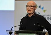 18 November 2023; Founder and Medical Director, ExWell, Dr. Noel McCaffrey speaking at the Irish Life GAA Healthy Club Conference 2023 at Croke Park in Dublin. Photo by Tyler Miller/Sportsfile