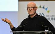 18 November 2023; Founder and Medical Director, ExWell, Dr. Noel McCaffrey speaking at the Irish Life GAA Healthy Club Conference 2023 at Croke Park in Dublin. Photo by Tyler Miller/Sportsfile