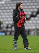 18 November 2023; Injured Ballina Stephenites player Padraic O’Hora before the AIB Connacht GAA Football Senior Club Championship Semi-Final match between Corofin, Galway, and Ballina Stephenites, Mayo, at Pearse Stadium, Galway. Photo by Ray Ryan/Sportsfile