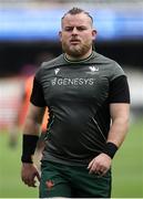 18 November 2023; Finlay Bealham of Connacht warms up before the United Rugby Championship match between Hollywoodbets Sharks and Connacht at Holywoodbets Kings Park in Durban, South Africa. Photo by Shaun Roy/Sportsfile
