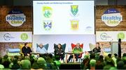 18 November 2023; Delegates from the commitees of Kerry, Cavan, Mayo and Wicklow speaking at the Irish Life GAA Healthy Club Conference 2023 at Croke Park in Dublin. Photo by Tyler Miller/Sportsfile