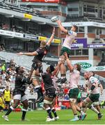 18 November 2023; Oisín Dowling of Connacht wins a line out during the United Rugby Championship match between Hollywoodbets Sharks and Connacht at Holywoodbets Kings Park in Durban, South Africa. Photo by Shaun Roy/Sportsfile