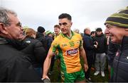18 November 2023; Daithi Burke of Corofin is congratulated after the AIB Connacht GAA Football Senior Club Championship Semi-Final match between Corofin, Galway, and Ballina Stephenites, Mayo, at Pearse Stadium, Galway. Photo by Ray Ryan/Sportsfile
