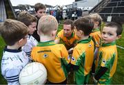 18 November 2023; Gary Sice of Corofin signs autographs for young supporters after the AIB Connacht GAA Football Senior Club Championship Semi-Final match between Corofin, Galway, and Ballina Stephenites, Mayo, at Pearse Stadium, Galway. Photo by Ray Ryan/Sportsfile