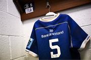 18 November 2023; The jersey of Leinster co-captain James Ryan is seen in the dressing room before the United Rugby Championship match between Leinster and Scarlets at the RDS Arena in Dublin. Photo by Harry Murphy/Sportsfile