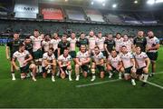 18 November 2023; Connacht celebrate beating Hollywoodbets Sharks 12-13 in the United Rugby Championship match between Hollywoodbets Sharks and Connacht at Holywoodbets Kings Park in Durban, South Africa. Photo by Shaun Roy/Sportsfile